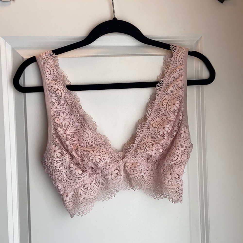 Pink lace barlette from Victoria secrete